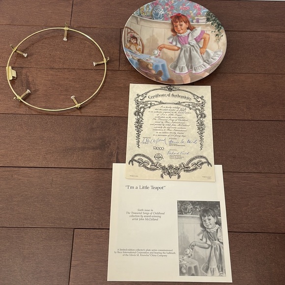 Bradford Exchange Collector Plate I’m a Little Teapot - Picture 5 of 6